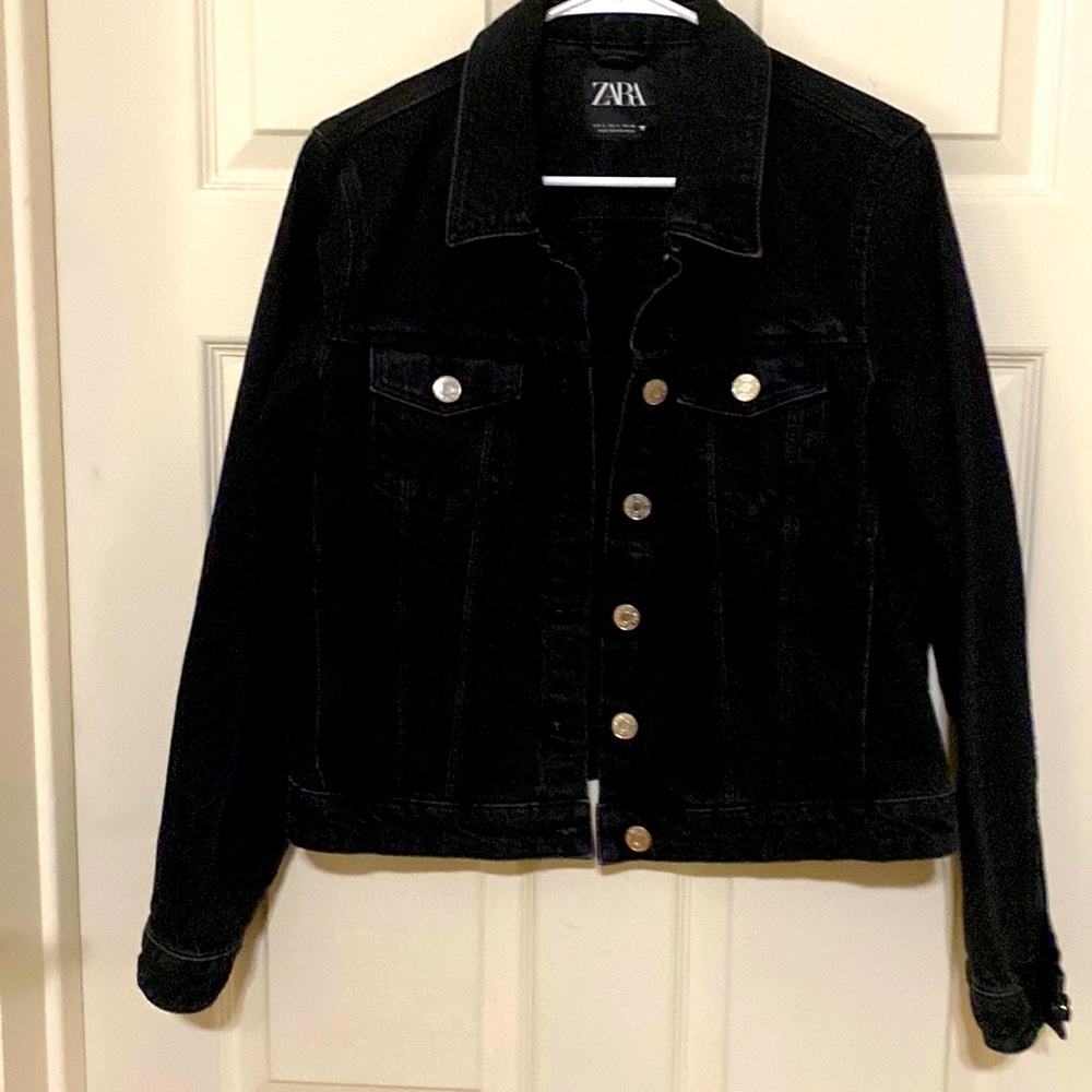 Zara black denim jacket